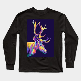 Deer Pop Art Long Sleeve T-Shirt